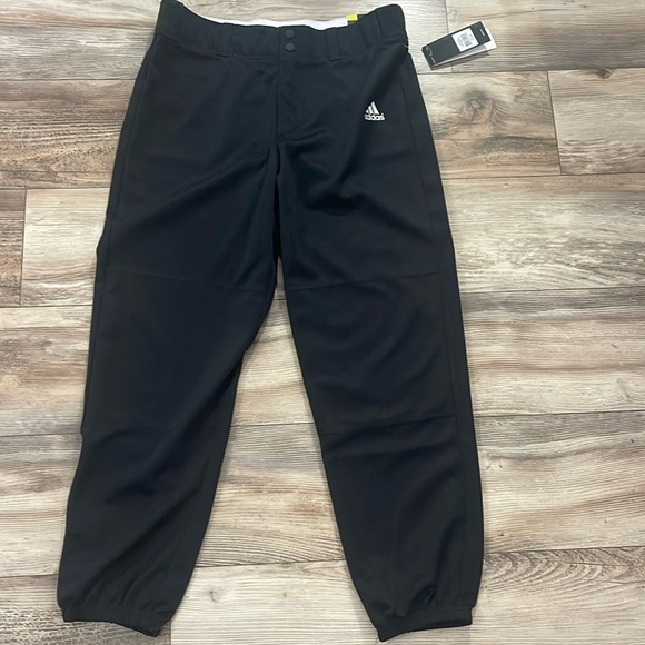 NWT Adidas Men’s Medium Baseball Pants Cuffed Bottom Full Length Traditional Cut - Picture 1 of 3